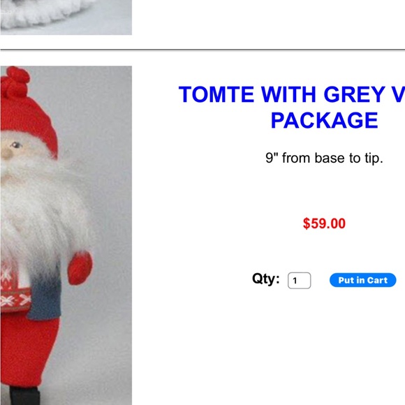 Handmade Wooden Christmas Tomte Figure 9” - Picture 6 of 6